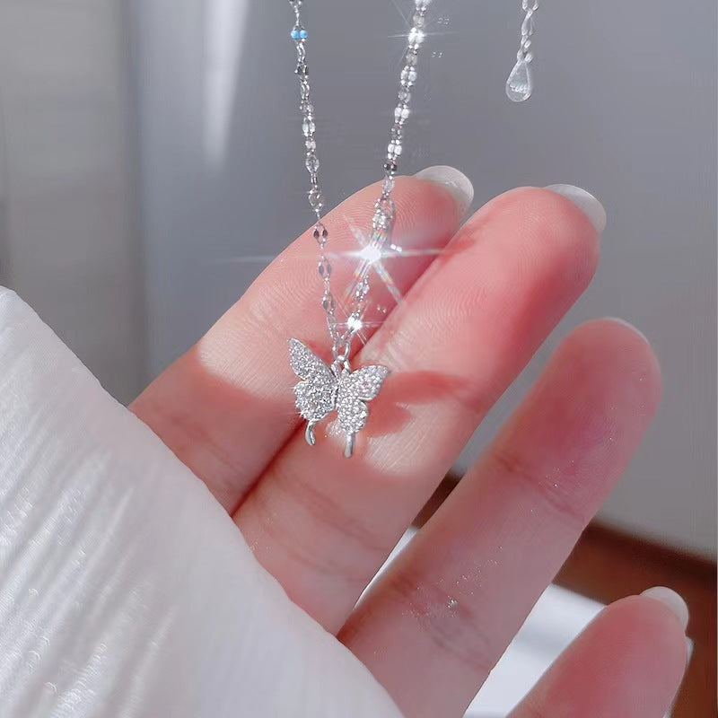 Wholesale S925 Sterling Silver Butterfly Necklaces